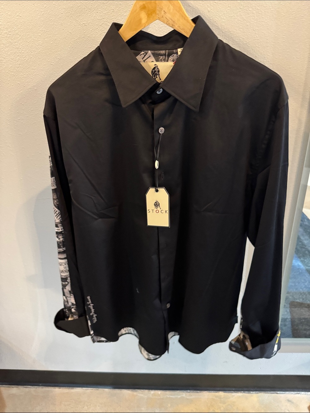 Stock Collection Men's Black “Celebration” Prohibition Button-Up Shirt